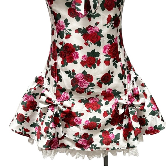 NEW Sugar Thrillz Scandal Sheet Taffeta Dress Floral Print Size XL - Picture 8 of 11